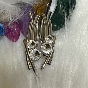 Astee Modernist Abstract Tube Earrings